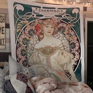 Art Nouveau Tapestry Bohemian Wall Hanging Large